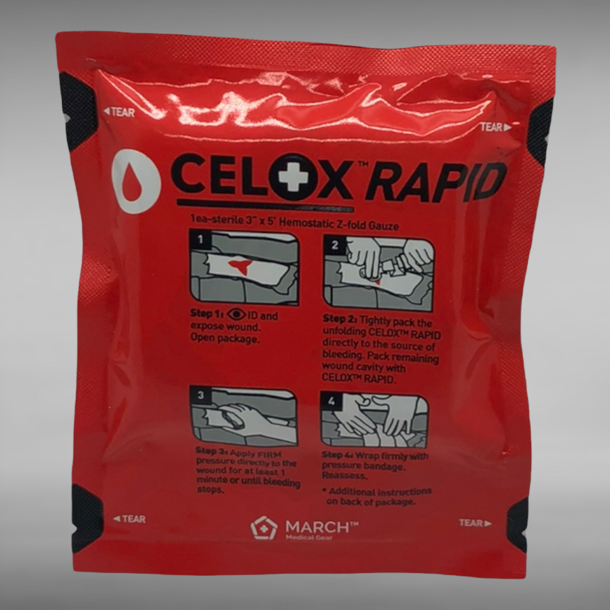 CELOX RAPID HEMOSTATIC GAUZE